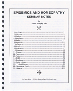Epidemics and Homeopathy Seminar Notes