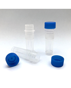 Plastic buisje met schroefdop BLAUW (50 stuks)