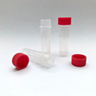 Plastic buisje met schroefdop ROOD (50 stuks)
